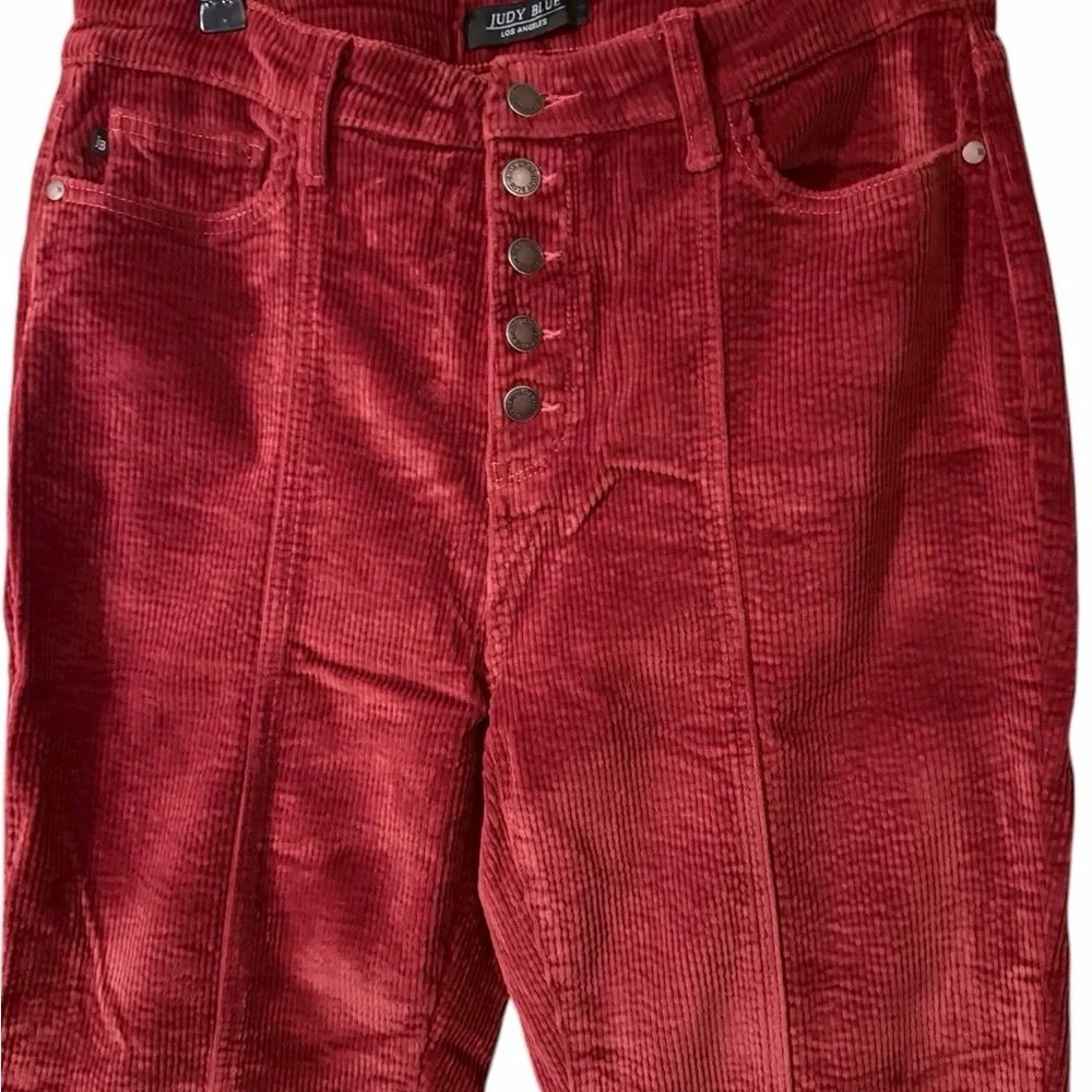Judy Blue Ankle Straight Corduroy Pants‎